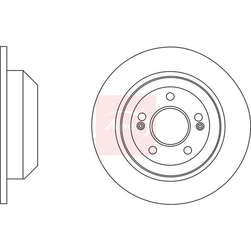 Apec 2 x Solid Rear Brake Discs DSK2764