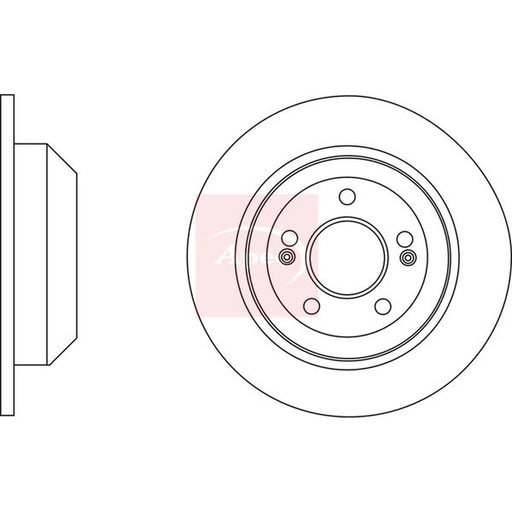 Apec 2 x Solid Rear Brake Discs DSK2764