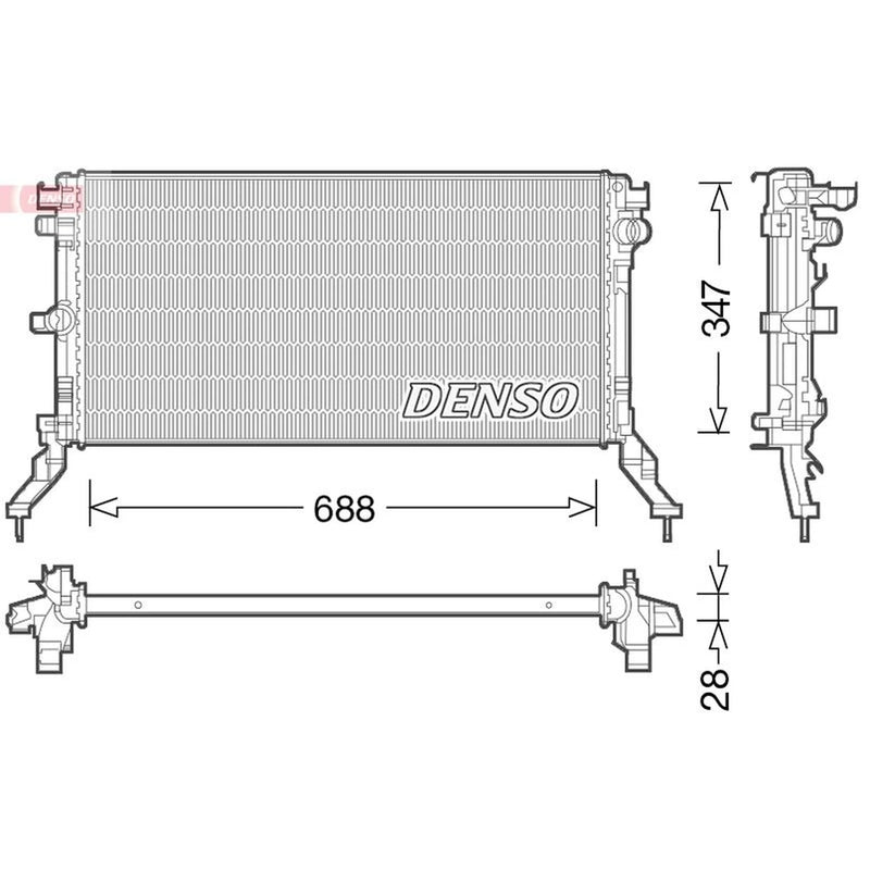 Denso Engine Radiator DRM23039