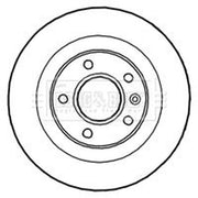 Borg & Beck 2 x Rear Brake Discs BBD4799