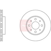 Apec 2 x Vented Front Brake Discs DSK2219