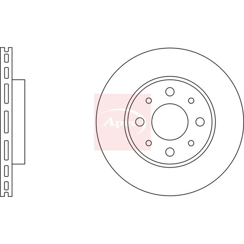 Apec 2 x Vented Front Brake Discs DSK2219