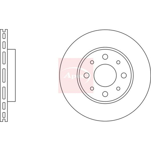 Apec 2 x Vented Front Brake Discs DSK2219