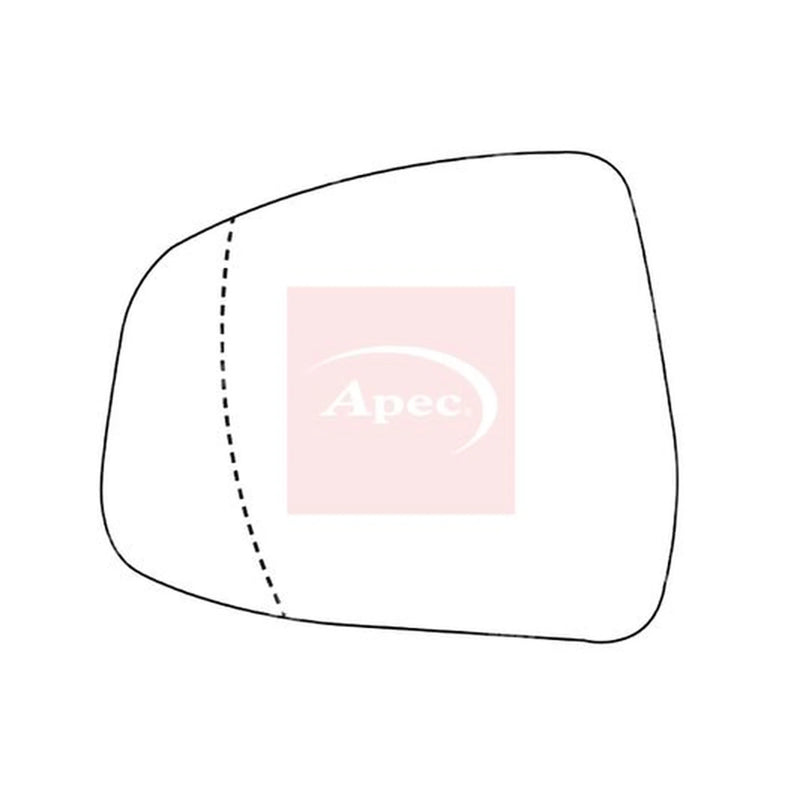 Apec Exterior Wing Mirror Glass Left AMS2327