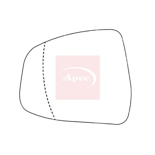Apec Exterior Wing Mirror Glass Left AMS2327