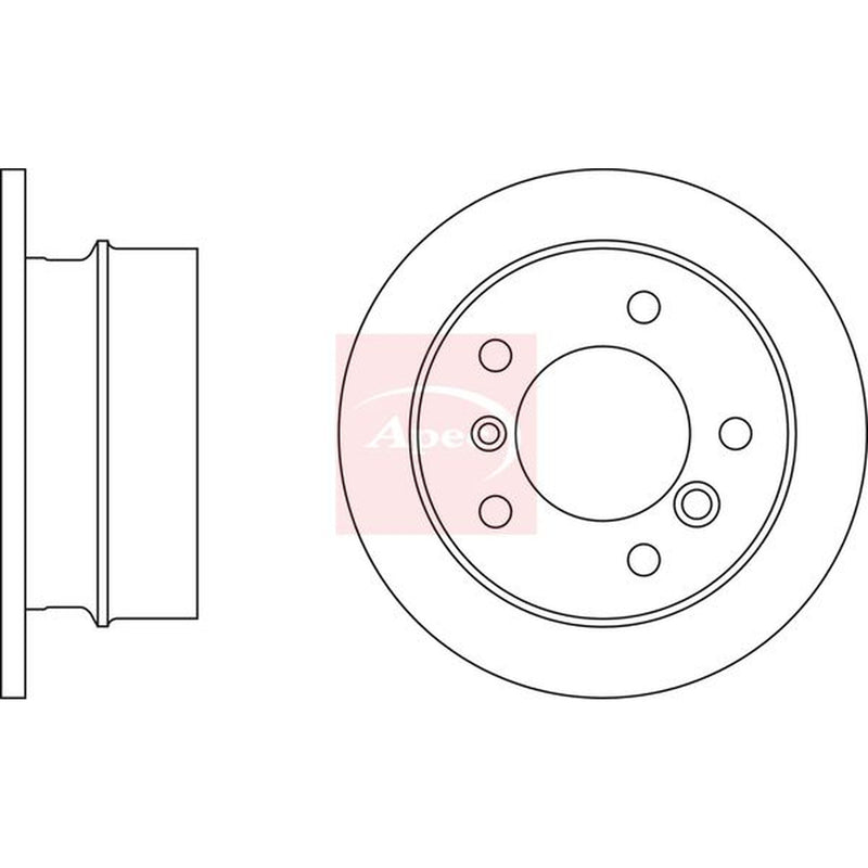 Apec 2 x Solid Rear Brake Discs DSK797