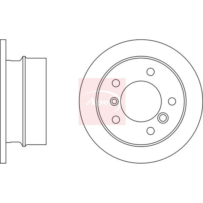 Apec 2 x Solid Rear Brake Discs DSK797