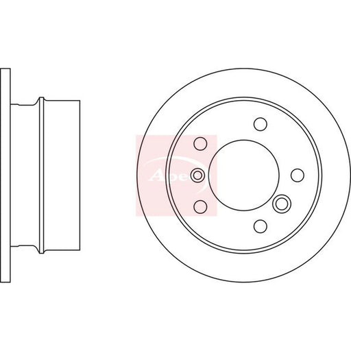 Apec 2 x Solid Rear Brake Discs DSK797
