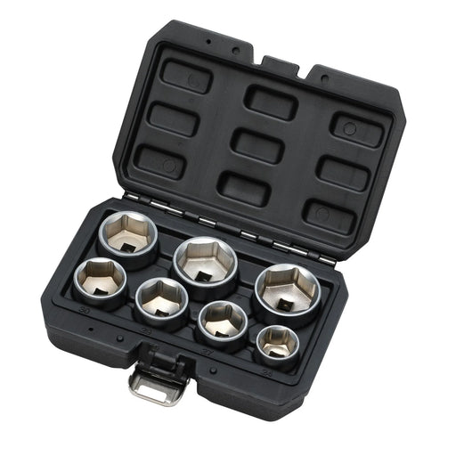 Draper Oil Filter Socket Set 3/8" Sq. Dr. 7 Piece