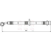 Apec Brake Hydraulic Hose Line Front Right HOS4000