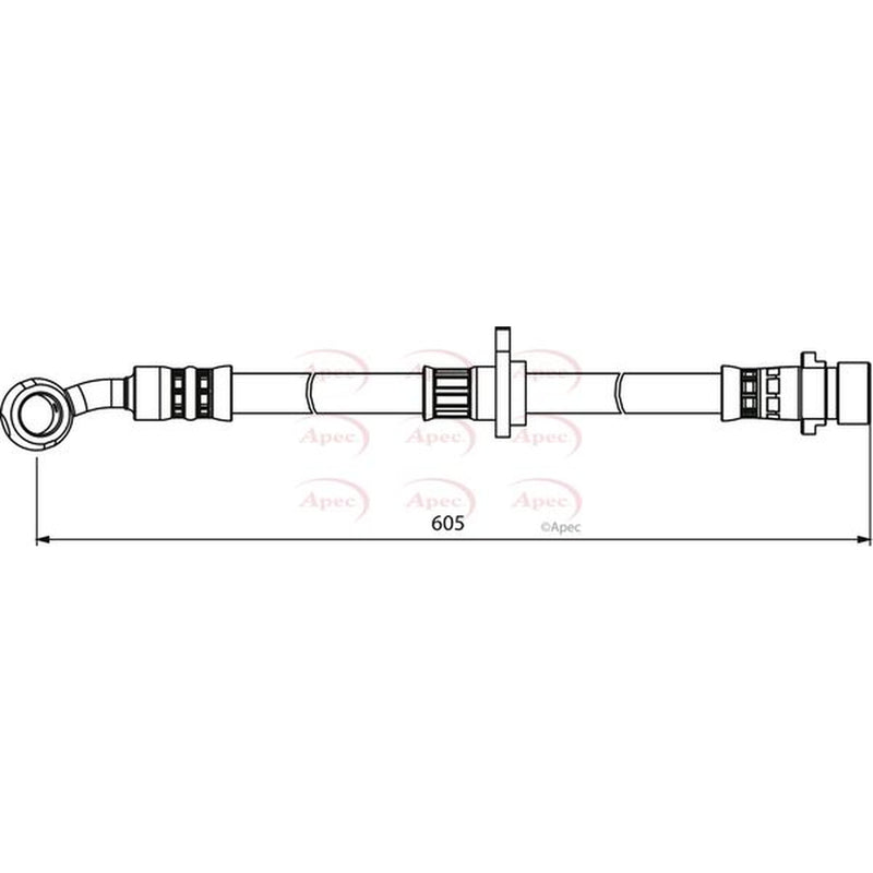 Apec Brake Hydraulic Hose Line Front Right HOS4000