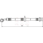 Apec Brake Hydraulic Hose Line Front Right HOS4000