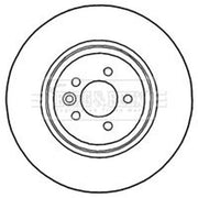 Borg & Beck 2 x Vented Front Brake Discs BBD4696