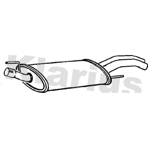 Klarius Box With Tail Pipe Rear VW272K