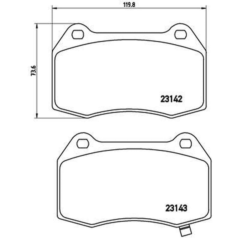 Brembo 4 x Front Brake Pad Set P56047