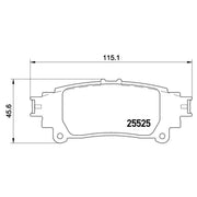Brembo 4 x Rear Brake Pad Set P83132