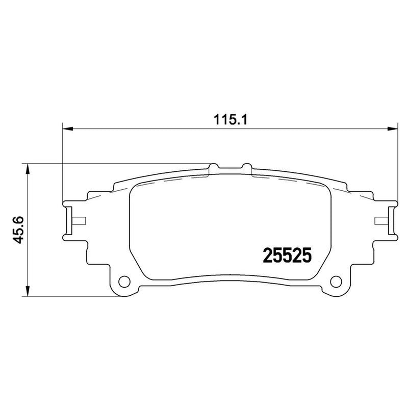 Brembo 4 x Rear Brake Pad Set P83132