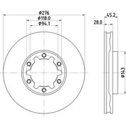 DON Front Brake Discs PCD22502