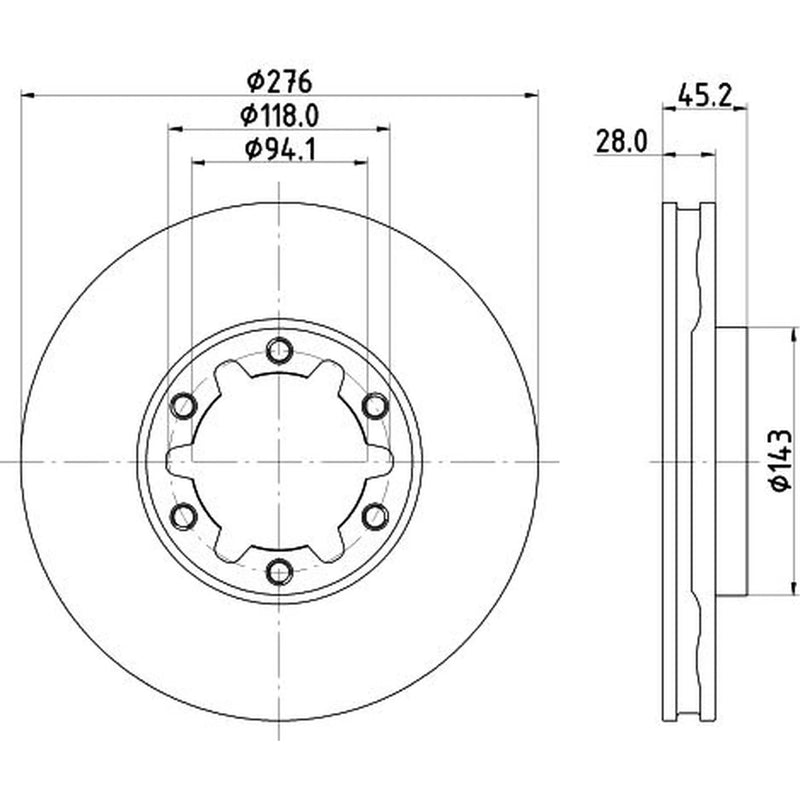 DON Front Brake Discs PCD22502