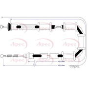 Apec Handbrake Cable Left Rear CAB1278