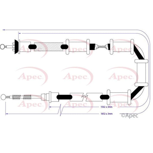 Apec Handbrake Cable Left Rear CAB1278
