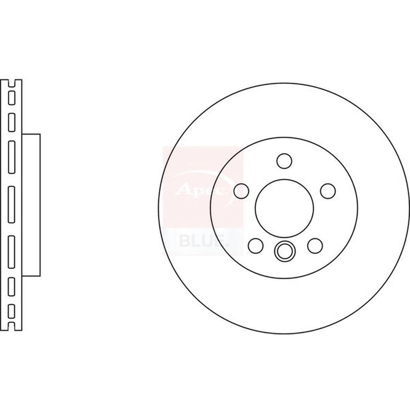 Apec 2 x Vented Rear Brake Discs SDK6731