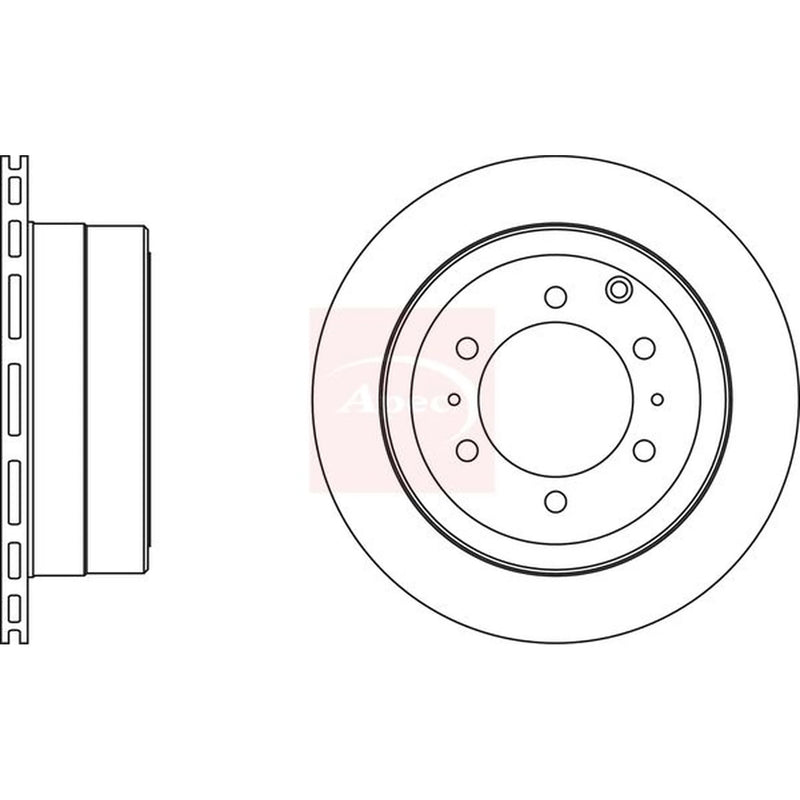 Apec 2 x Vented Rear Brake Discs DSK357