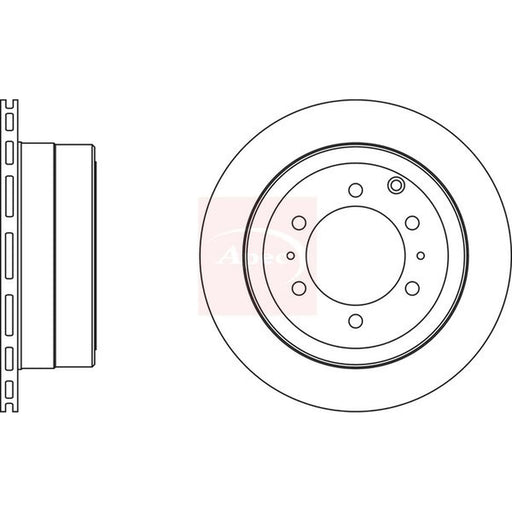 Apec 2 x Vented Rear Brake Discs DSK357