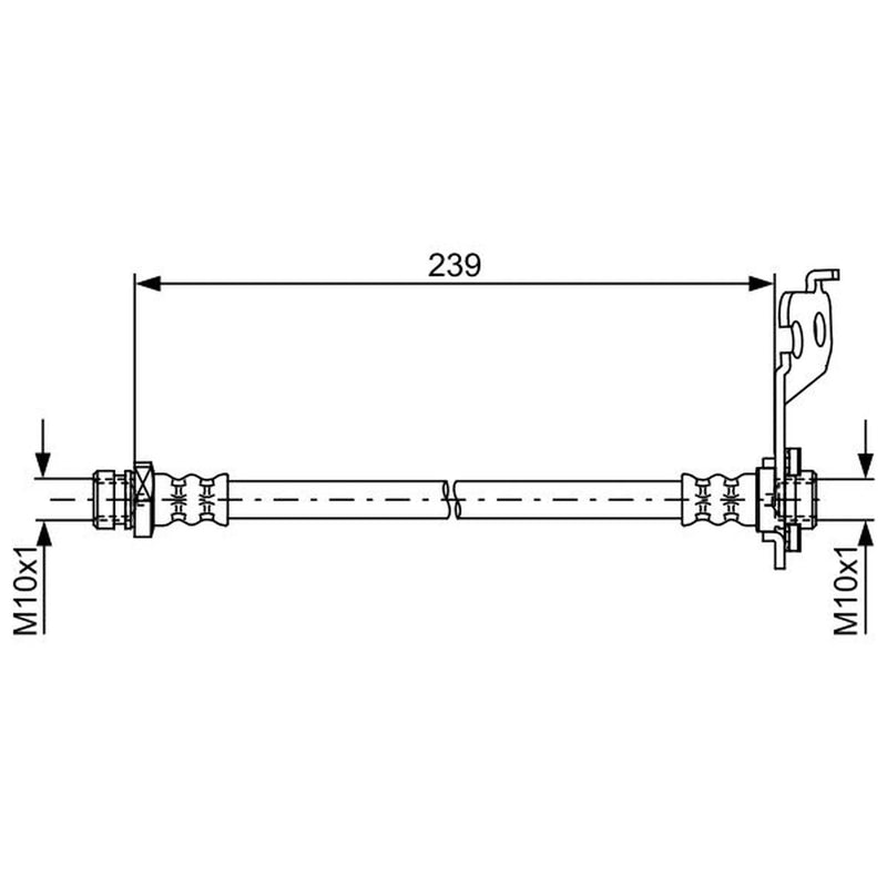 Bosch Brake Hydraulic Hose Line Rear Left 1 987 481 761