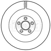 Borg & Beck 2 x Vented Rear Brake Discs BBD5948S