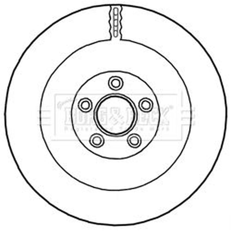 Borg & Beck 2 x Vented Rear Brake Discs BBD5948S