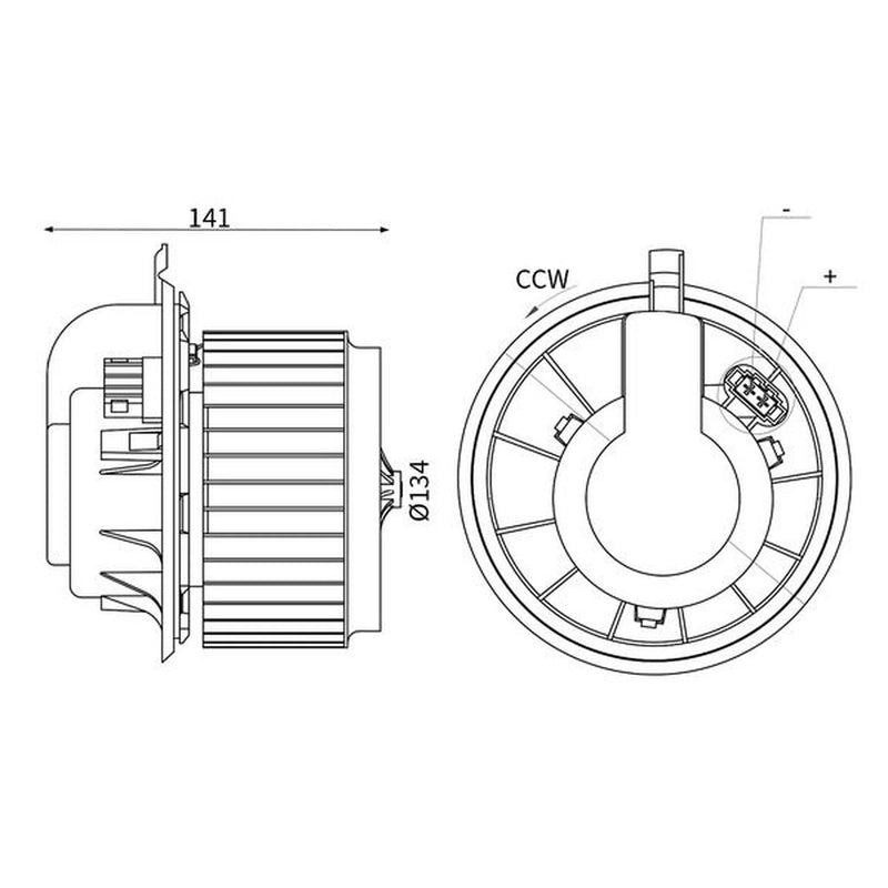 Mahle Heater Blower Fan AB 312 000S