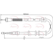 Apec Handbrake Cable Left Rear CAB1111