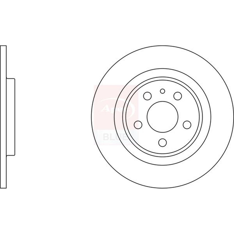 Apec 2 x Solid Rear Brake Discs SDK6363