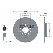 Textar 2 x Solid Rear Brake Discs 92326503