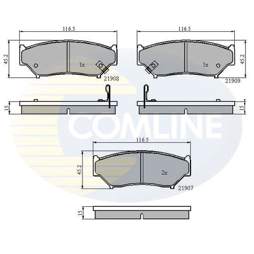 Comline 4 x Front Brake Pad Set CBP3587