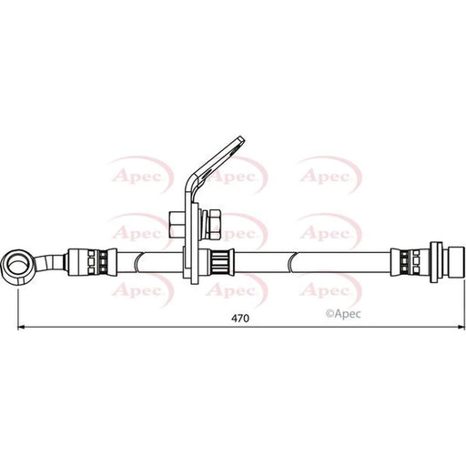 Apec Brake Hydraulic Hose Line Front Left HOS3979