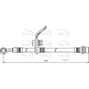 Apec Brake Hydraulic Hose Line Front Left HOS3979