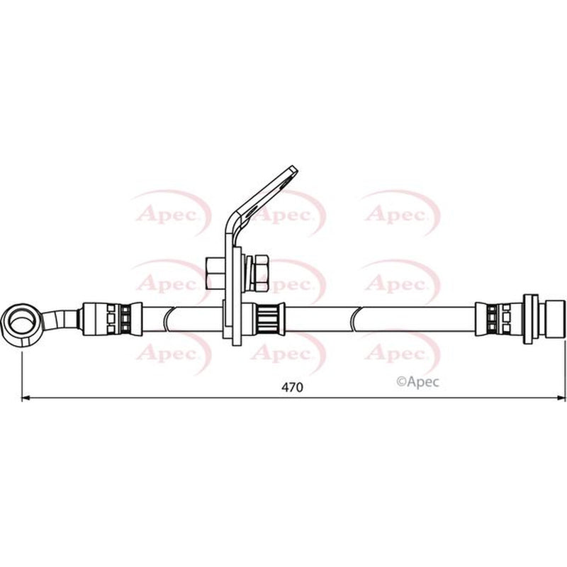 Apec Brake Hydraulic Hose Line Front Left HOS3979