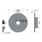 Textar 2 x Externally Vented Rear Brake Discs 92319703