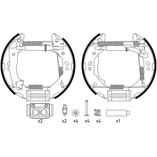 Mintex Brake Shoe Set Axle Kit MSP319
