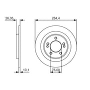 Bosch 2 x Solid Rear Brake Discs 0 986 479 A47