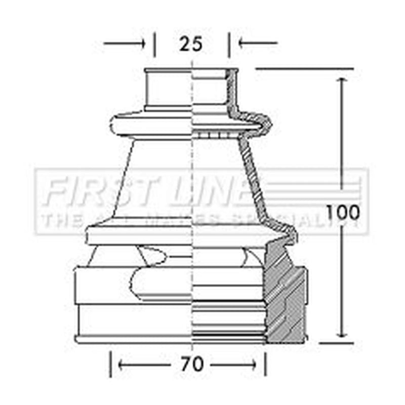 First Line Drive Shaft Bellow Kit Front Left FCB2772