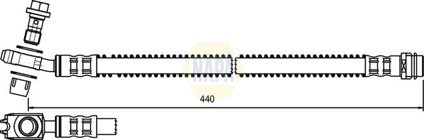 NAPA Brake Hydraulic Hose Line Rear
