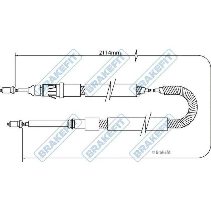 Apec Handbrake Cable Left Rear BBC3342