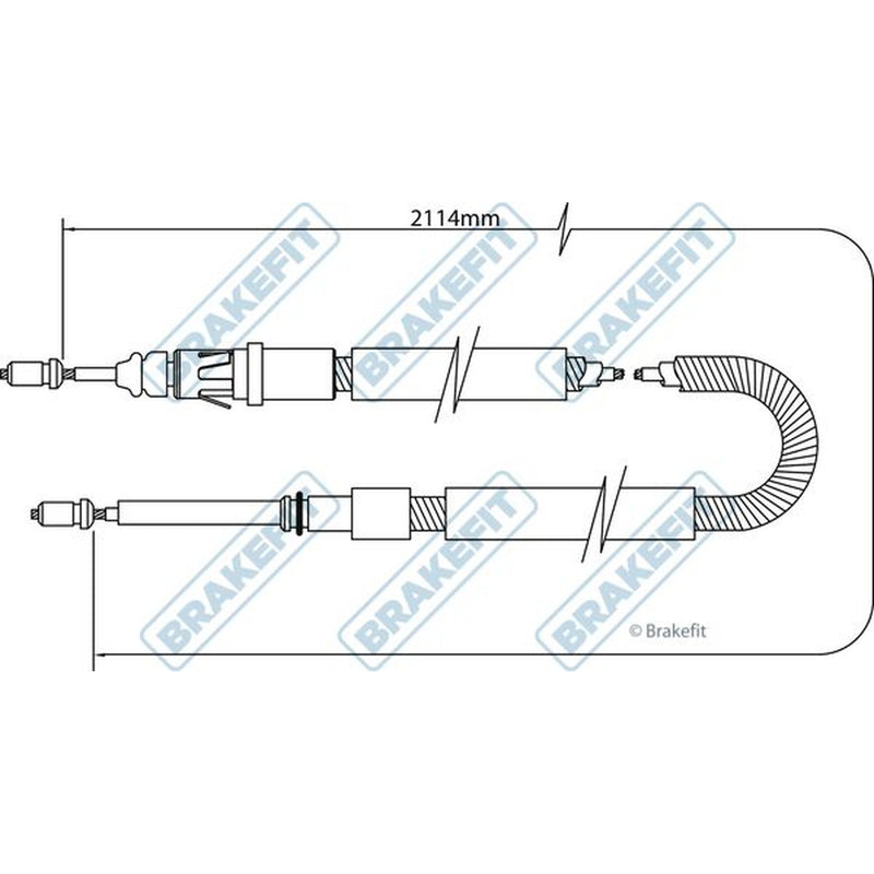 Apec Handbrake Cable Left Rear BBC3342