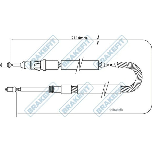 Apec Handbrake Cable Left Rear BBC3342