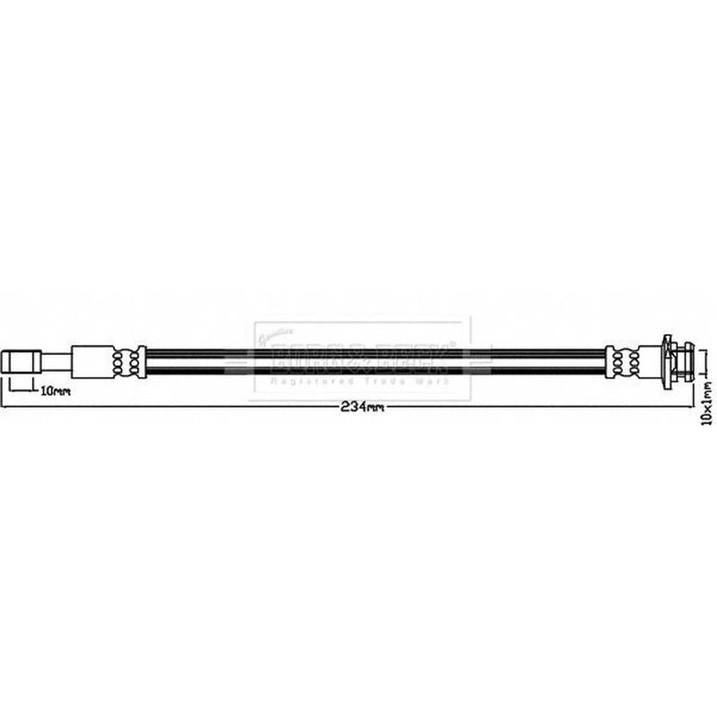Borg & Beck Brake Hydraulic Hose Line Rear BBH8221