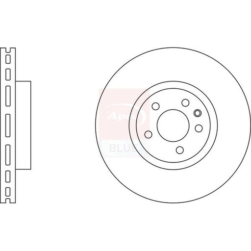 Apec 2 x Vented Front Brake Discs SDK6246