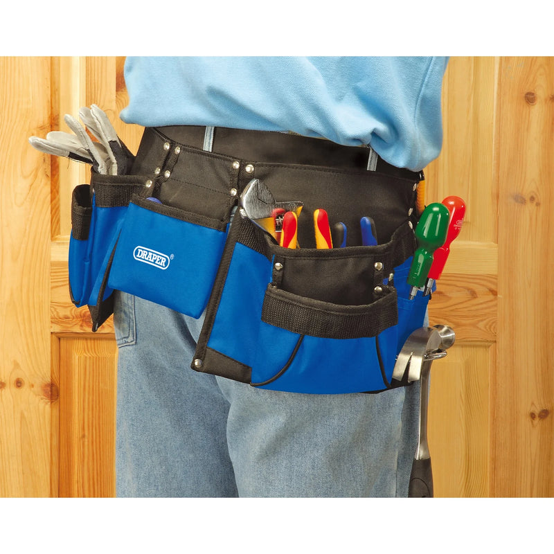 Draper Double Pouch Tool Belt with Quick Release Buckle